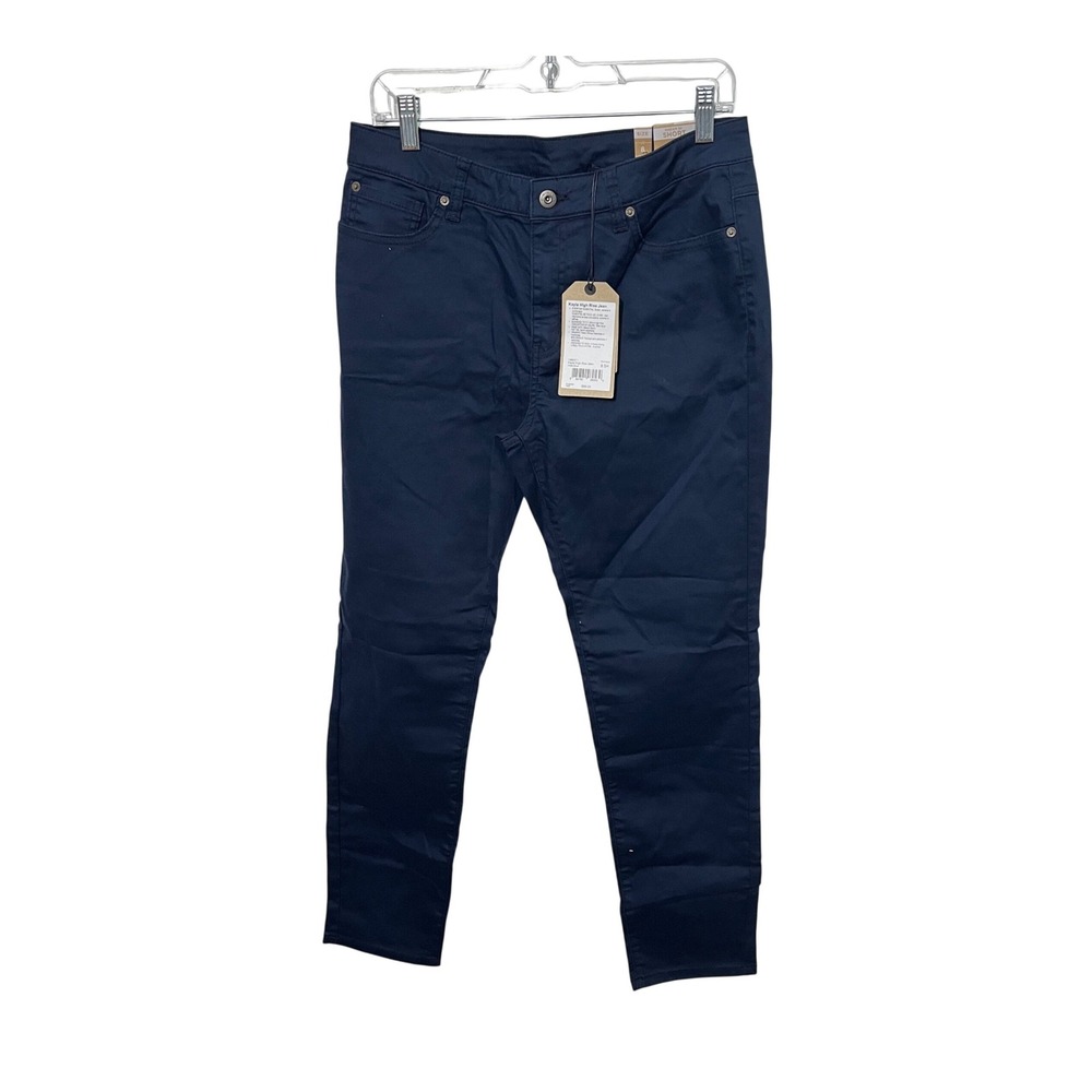 Prana Kayla High Rise Jean Womens‎ 8 SH Indie Blue Organic Cotton Stretch Denim